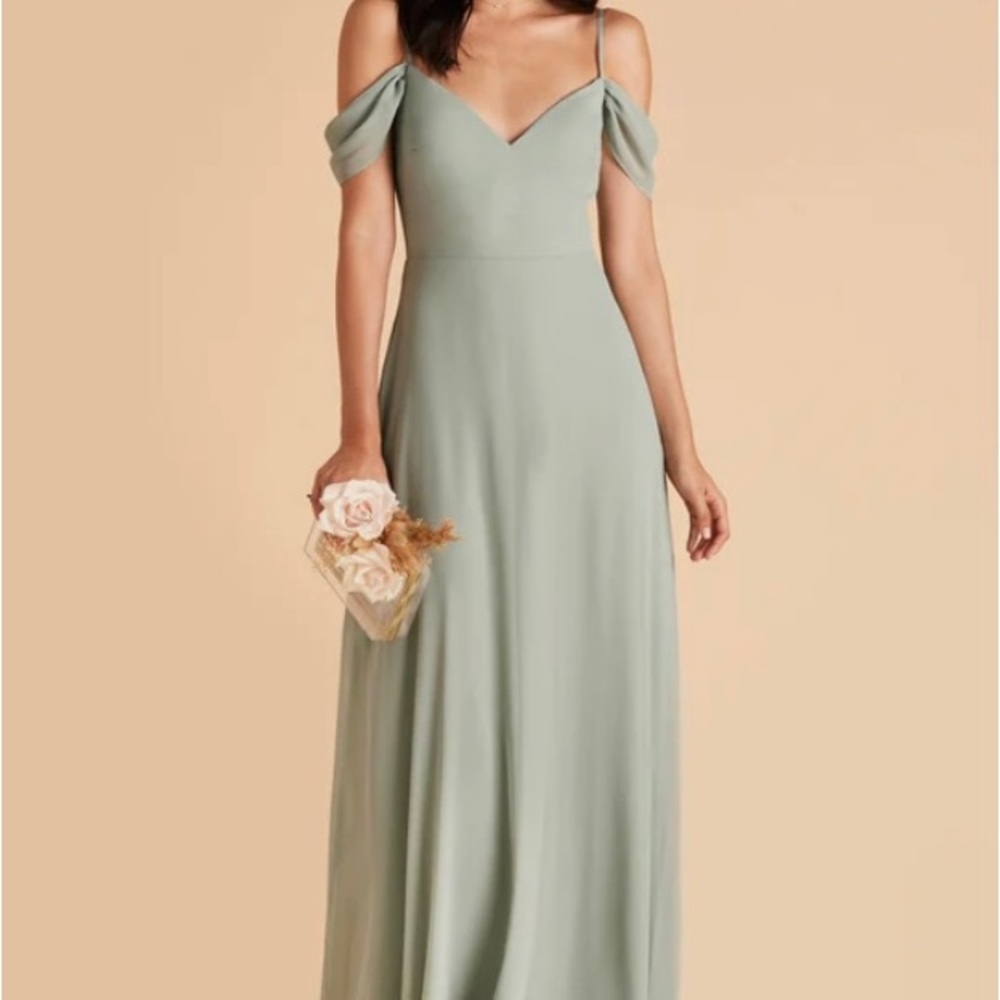 Birdey Grey bridesmaid dress in sage green (size small)